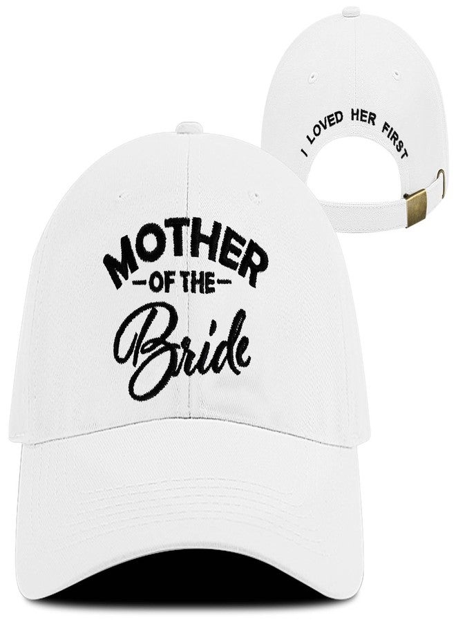 Tmsek Mother of The Bride Gifts Mama Hat, Wedding Gifts for Mom from Bride Daughter, I Loved Her First Adjustable Baseball Cap (Mother) - Image 1